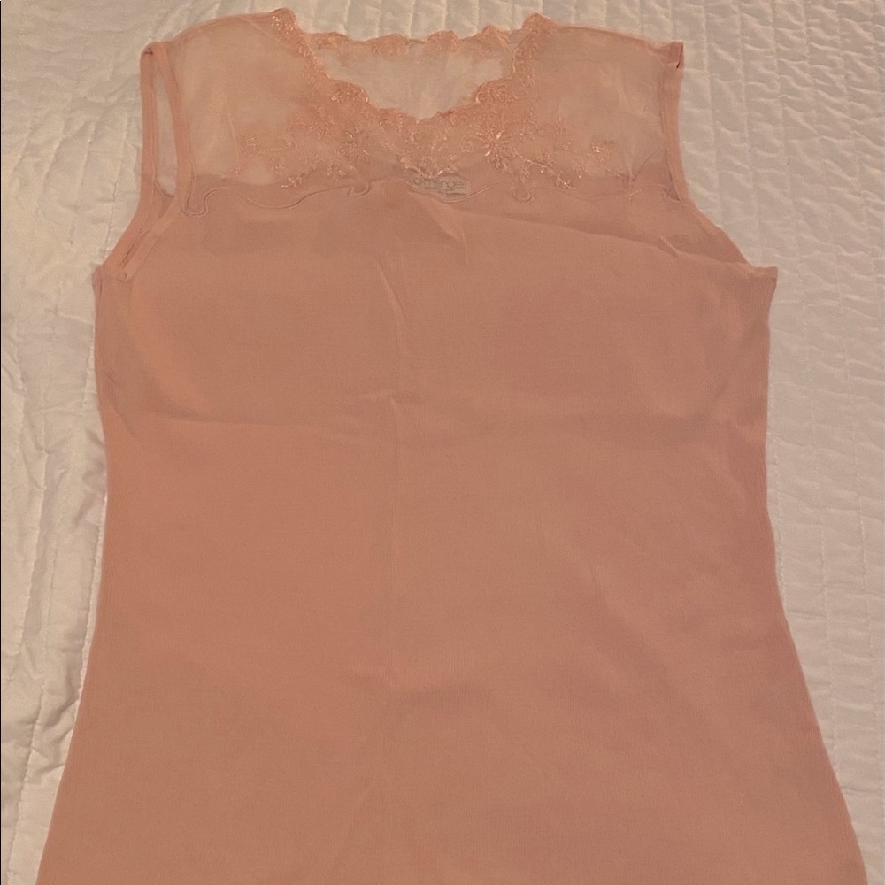Pale Pink Lace Blouse from New York & Company